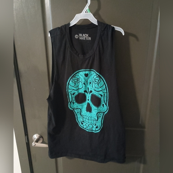 Black Matter Tops - Black Matter 2x Tank Top - Black and Green